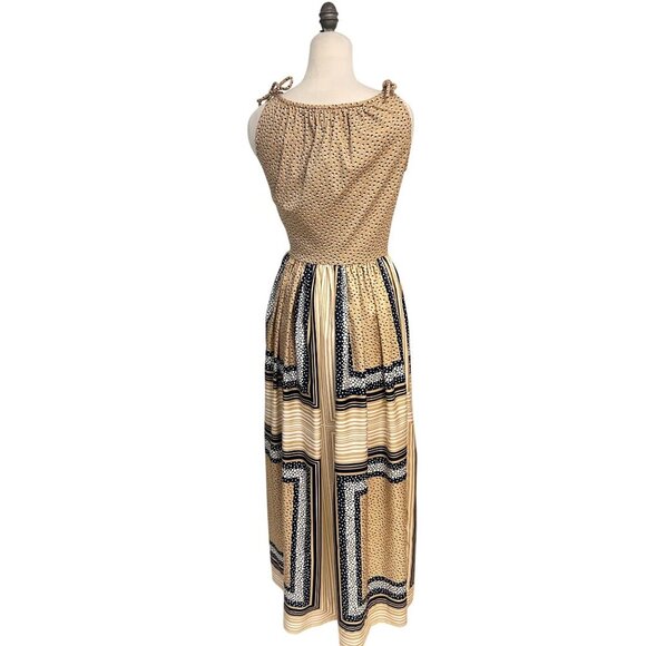 Vintage Nardis of Dallas Maxi Dress Sleeveless Tie Shoulder Small  6 - Picture 3 of 6